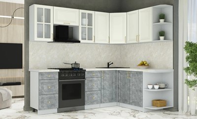 Кухонный гарнитур Интерлиния Мила Шато 1.7x2.4 PR