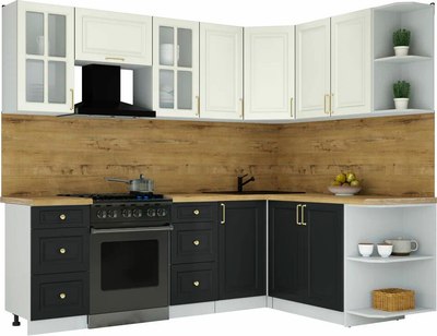 Кухонный гарнитур Интерлиния Мила Шато 1.7x2.4 PR - фото