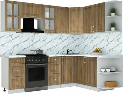 Кухонный гарнитур Интерлиния Мила Шато 1.7x2.4 PR - фото