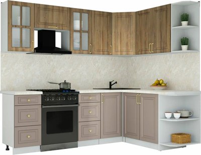 Кухонный гарнитур Интерлиния Мила Шато 1.7x2.4 PR - фото