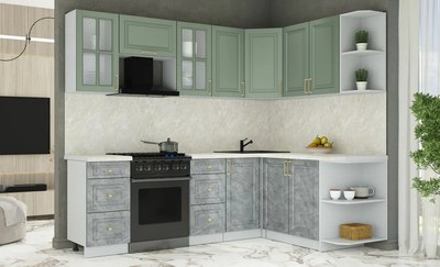 Кухонный гарнитур Интерлиния Мила Шато 1.7x2.4 PR