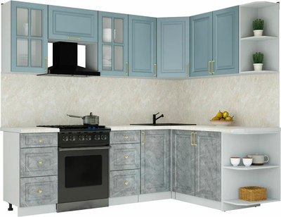 Кухонный гарнитур Интерлиния Мила Шато 1.7x2.4 PR - фото