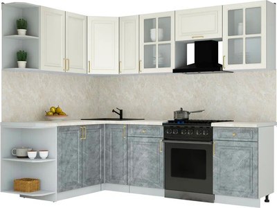 Кухонный гарнитур Интерлиния Мила Шато 1.7x2.5 LV - фото