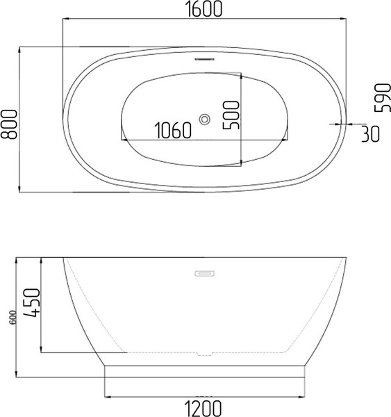 Ванна акриловая Grossman Classic GR-2602 160x80