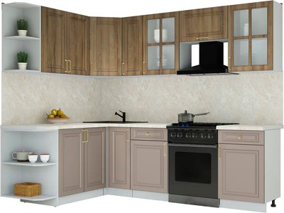 Кухонный гарнитур Интерлиния Мила Шато 1.7x2.5 LV - фото