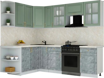 Кухонный гарнитур Интерлиния Мила Шато 1.7x2.5 LV - фото