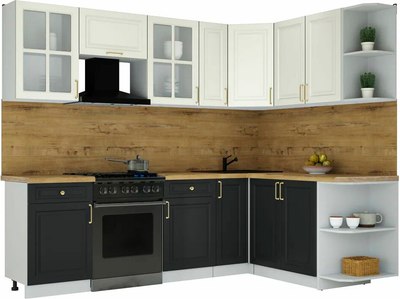 Кухонный гарнитур Интерлиния Мила Шато 1.7x2.5 PR - фото