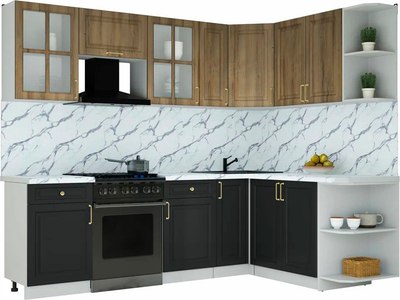 Кухонный гарнитур Интерлиния Мила Шато 1.7x2.5 PR - фото