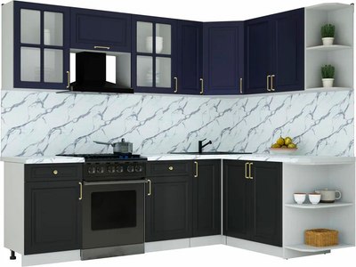 Кухонный гарнитур Интерлиния Мила Шато 1.7x2.5 PR - фото