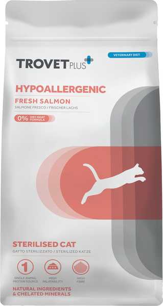 Сухой корм для кошек Trovet Plus Sterilised Cat Hypoallergenic Fresh Salmon - фото