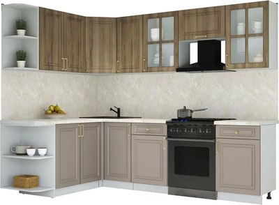 Кухонный гарнитур Интерлиния Мила Шато 1.7x2.6 LV - фото