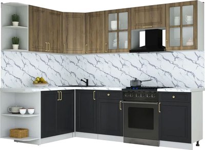 Кухонный гарнитур Интерлиния Мила Шато 1.7x2.6 LV - фото