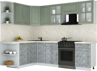 Кухонный гарнитур Интерлиния Мила Шато 1.7x2.6 LV - фото