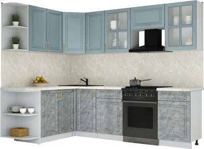 Кухонный гарнитур Интерлиния Мила Шато 1.7x2.6 LV - фото