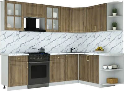 Кухонный гарнитур Интерлиния Мила Шато 1.7x2.6 PR - фото