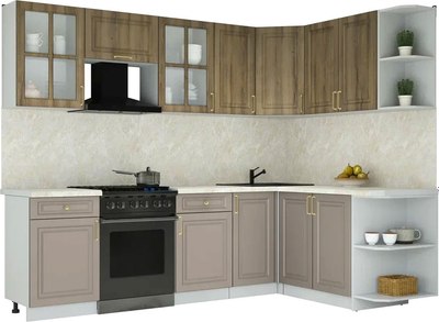 Кухонный гарнитур Интерлиния Мила Шато 1.7x2.6 PR - фото