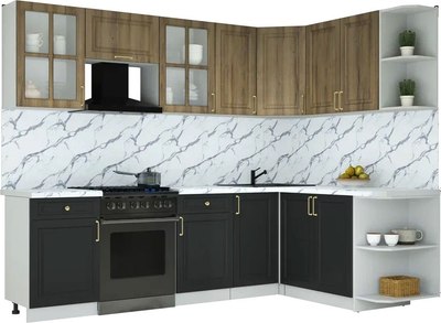 Кухонный гарнитур Интерлиния Мила Шато 1.7x2.6 PR - фото