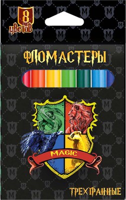Фломастеры Centrum Школа Магии треугольные / 75596 - фото