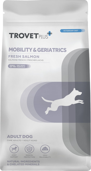 Сухой ветеринарный корм для собак Trovet Plus Adult Dog Mobility & Geriatrics Fresh Salmon - фото