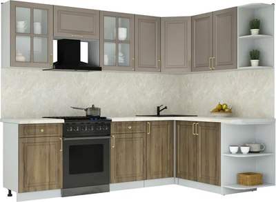 Кухонный гарнитур Интерлиния Мила Шато 1.7x2.6 PR - фото