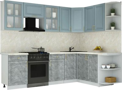 Кухонный гарнитур Интерлиния Мила Шато 1.7x2.6 PR - фото