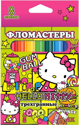 Фломастеры Centrum Hello Kitty треугольные / 75599 - фото
