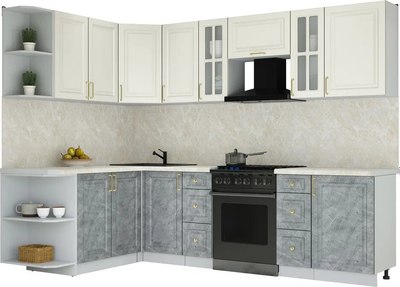 Кухонный гарнитур Интерлиния Мила Шато 1.7x2.7 LV - фото