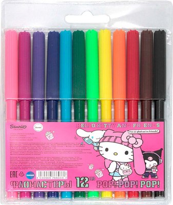 Фломастеры Centrum Hello Kitty and Friends на водной основе / 76603 - фото