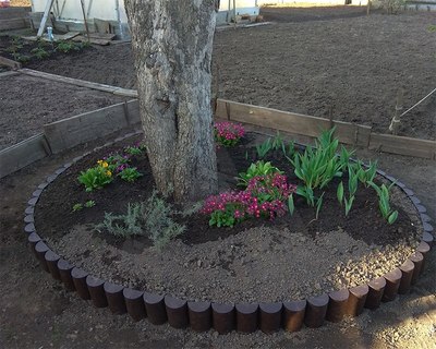 Бордюр садовый Протэкт Пеньки 1.6м 6499