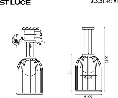 Потолочный светильник ST Luce SL6129.403.01
