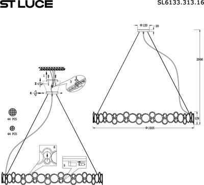 Люстра ST Luce SL6133.313.16