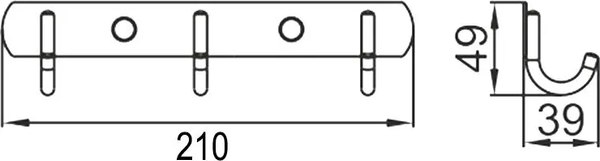 Крючок для ванной Ledeme L70202-3