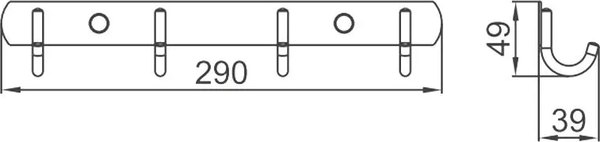 Крючок для ванной Ledeme L70202-4