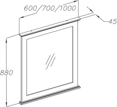 Зеркало Opadiris Палермо 60 / 00-00006725