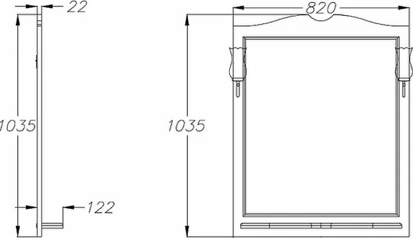 Зеркало Opadiris Валери 85 / 00-00007040