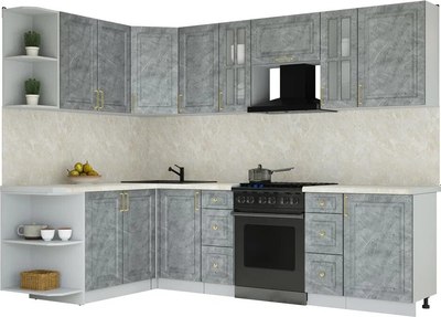 Кухонный гарнитур Интерлиния Мила Шато 1.7x2.7 LV - фото