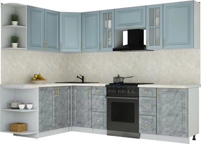 Кухонный гарнитур Интерлиния Мила Шато 1.7x2.7 LV - фото
