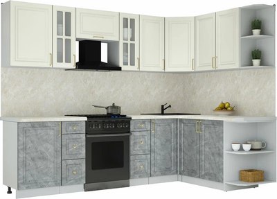 Кухонный гарнитур Интерлиния Мила Шато 1.7x2.7 PR - фото