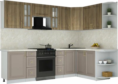 Кухонный гарнитур Интерлиния Мила Шато 1.7x2.7 PR - фото