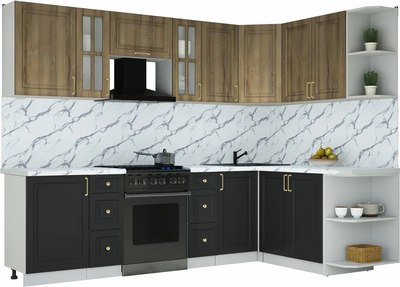 Кухонный гарнитур Интерлиния Мила Шато 1.7x2.7 PR - фото