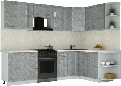 Кухонный гарнитур Интерлиния Мила Шато 1.7x2.7 PR - фото