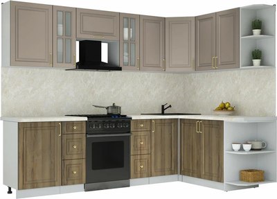 Кухонный гарнитур Интерлиния Мила Шато 1.7x2.7 PR - фото