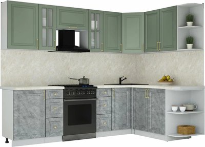 Кухонный гарнитур Интерлиния Мила Шато 1.7x2.7 PR - фото