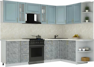Кухонный гарнитур Интерлиния Мила Шато 1.7x2.7 PR - фото