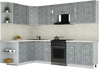 Кухонный гарнитур Интерлиния Мила Шато 1.7x2.8 LV - фото