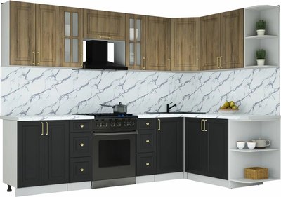 Кухонный гарнитур Интерлиния Мила Шато 1.7x2.8 PR - фото