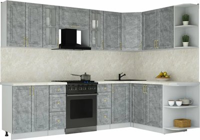 Кухонный гарнитур Интерлиния Мила Шато 1.7x2.8 PR - фото