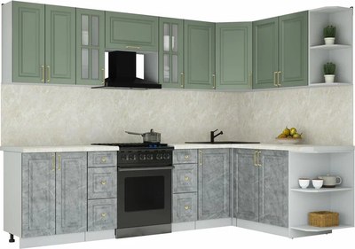 Кухонный гарнитур Интерлиния Мила Шато 1.7x2.8 PR - фото