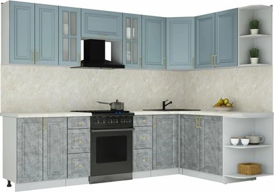 Кухонный гарнитур Интерлиния Мила Шато 1.7x2.8 PR - фото