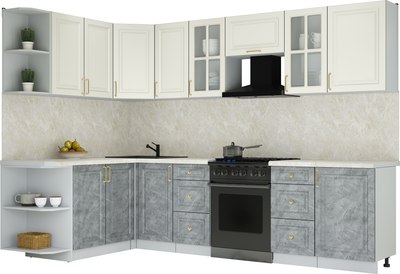 Кухонный гарнитур Интерлиния Мила Шато 1.7x2.9 LV - фото
